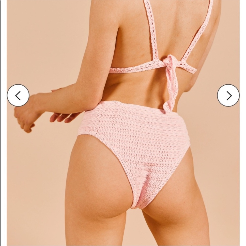 NWOT Maiyo Rose Crochet High Rise Bikini Bottom - Picture 7 of 11